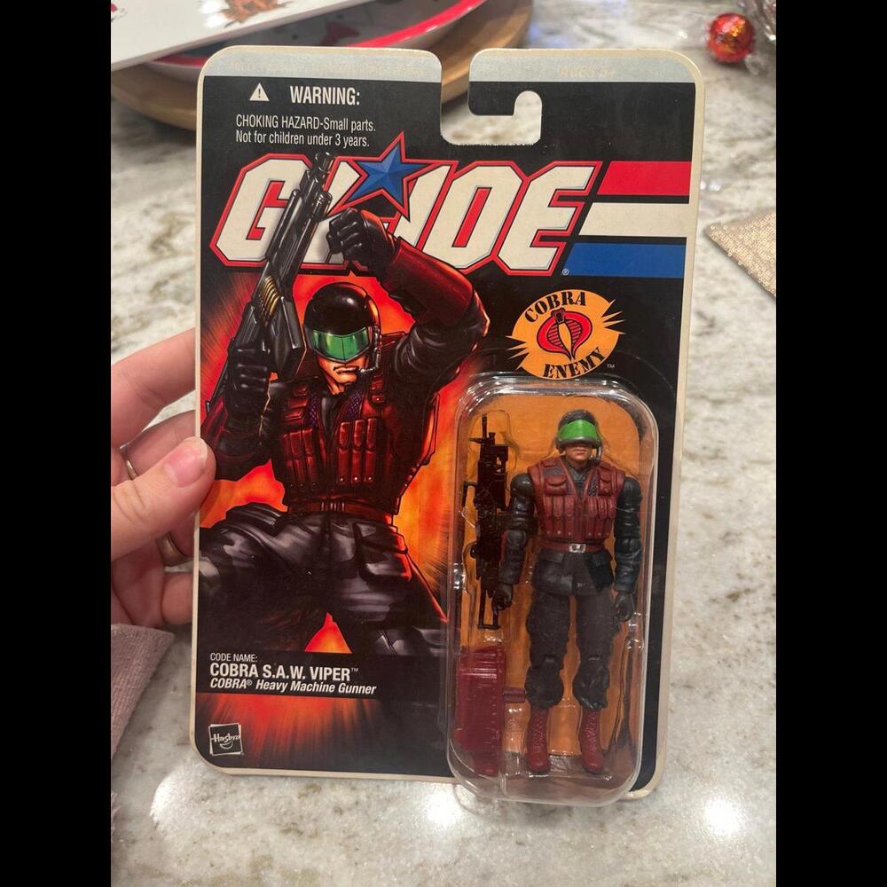 GI Joe Cobra SAW Viper Heavy Machine Gunner Action Figure carded 2005 sealed